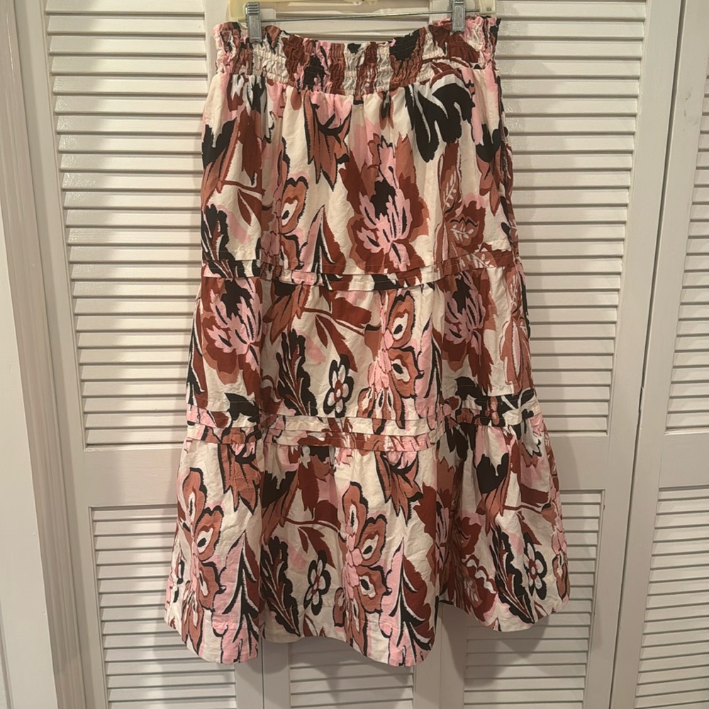 Anthropologie somerset floral maxi skirt WITH POCKETS!